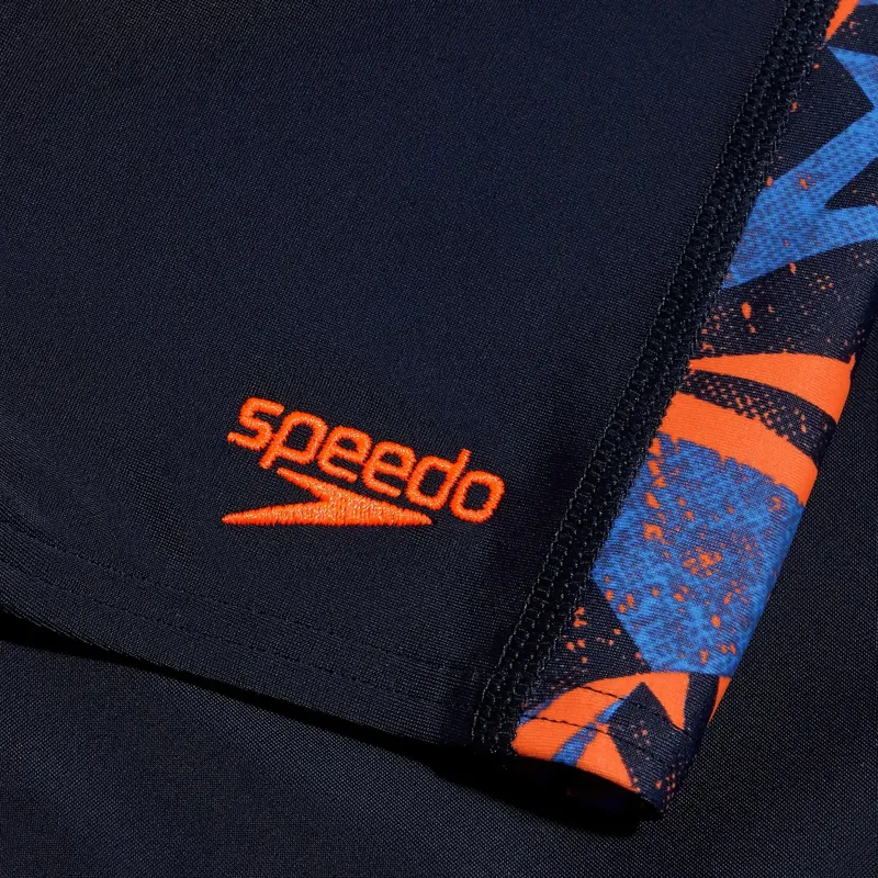 Speedo Boys Hyper Boom Panel Aquashort Navy/Orange/Cobalt-7